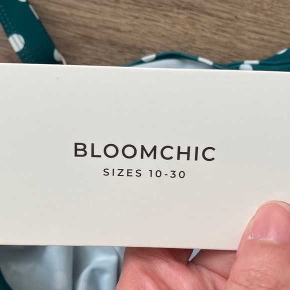 BloomChic Green Polka Dot Swimsuit Sz 22-24 NWT - Picture 5 of 6